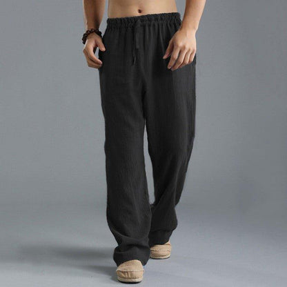 Pantalon en coton pour hommes, coupe ample, respirant et confortable