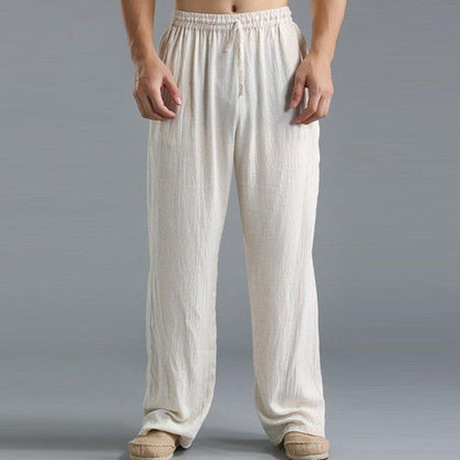 Pantalon en coton pour hommes, coupe ample, respirant et confortable