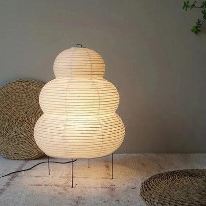 Hikari Washi Floor Lamp - Japanese Rice Paper Floor Lamp with Spherical Design and Soft, Warm Light