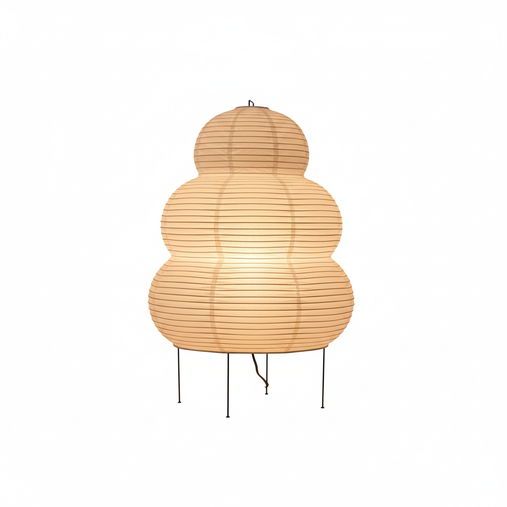 Hikari Washi Floor Lamp - Japanese Rice Paper Floor Lamp with Spherical Design and Soft, Warm Light