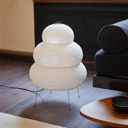 Hikari Washi Floor Lamp - Japanese Rice Paper Floor Lamp with Spherical Design and Soft, Warm Light