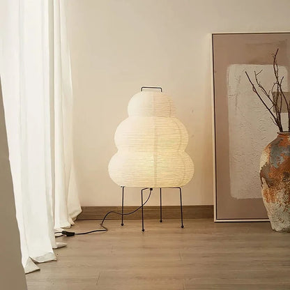 Hikari Washi Floor Lamp - Japanese Rice Paper Floor Lamp with Spherical Design and Soft, Warm Light