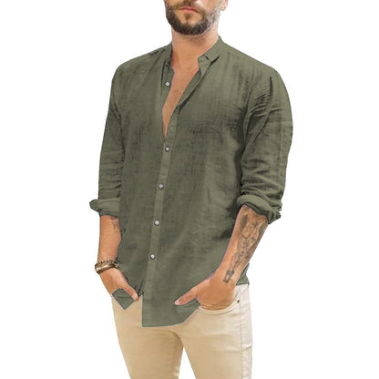 Damian | Men's Solid Linen Shirt