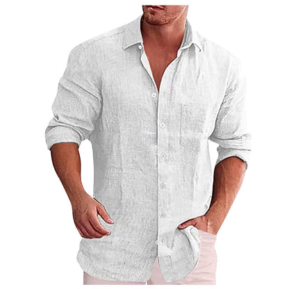 Lars | Chemise décontractée en lin pour hommes avec col classique