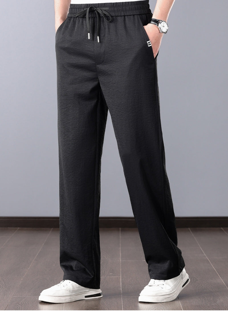 Classic linen pants men straight cut stylish look