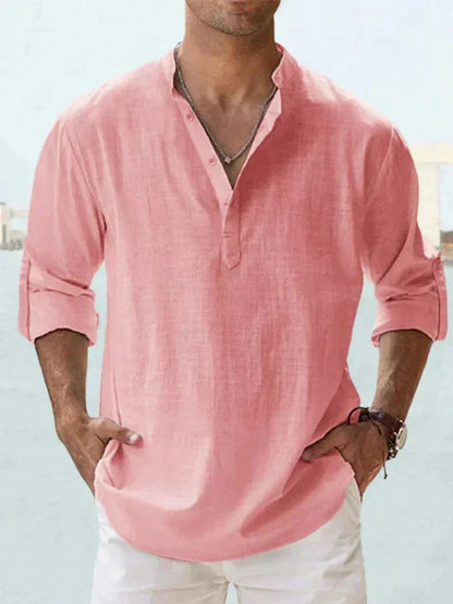 LinoVita – Chemise en lin aérée pour hommes pour l'été