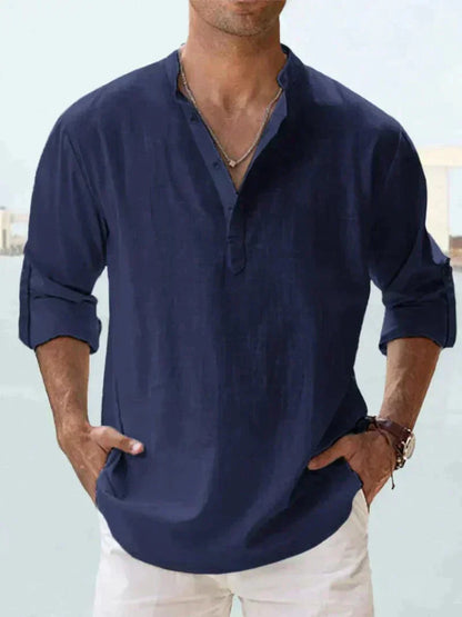 LinoVita – Chemise en lin aérée pour hommes pour l'été