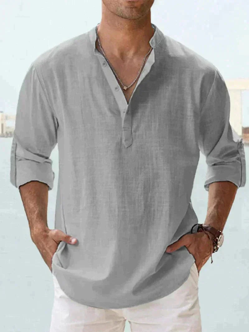LinoVita – Chemise en lin aérée pour hommes pour l'été