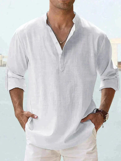LinoVita – Chemise en lin aérée pour hommes pour l'été