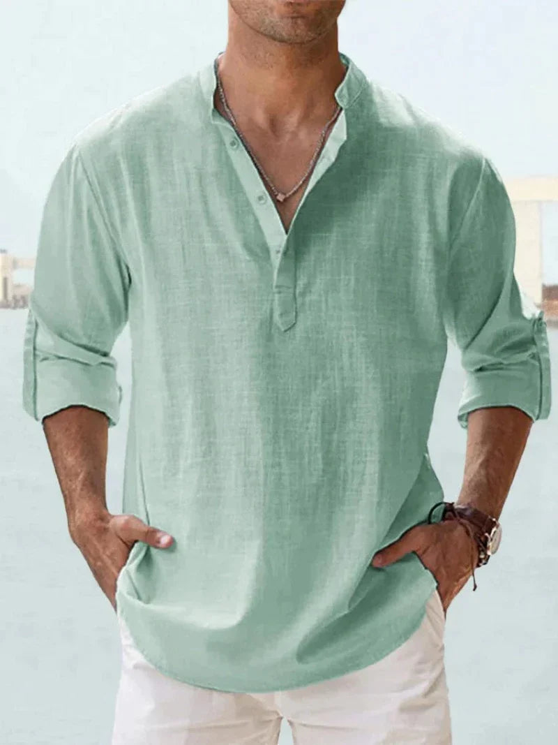 LinoVita – Chemise en lin aérée pour hommes pour l'été