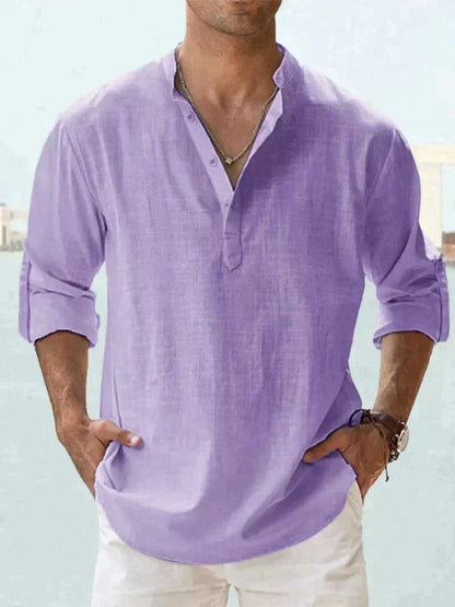 LinoVita – Chemise en lin aérée pour hommes pour l'été