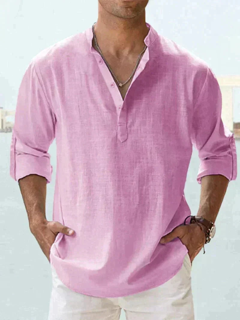 LinoVita – Chemise en lin aérée pour hommes pour l'été