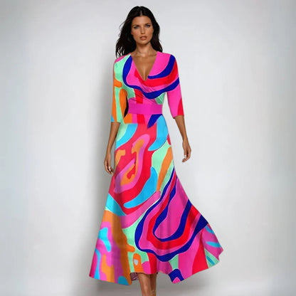 Robe élégante pour femme à motif floral