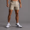 Men's Cotton Chino Shorts Knee-Length Khaki