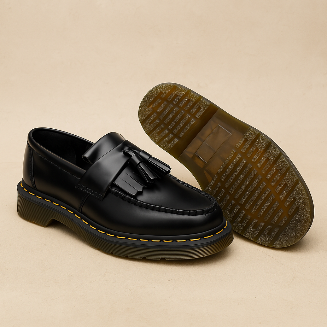 Men's Brown Leather Loafers with Tassel - Comfortable Slip-Ons for Leisure and Work