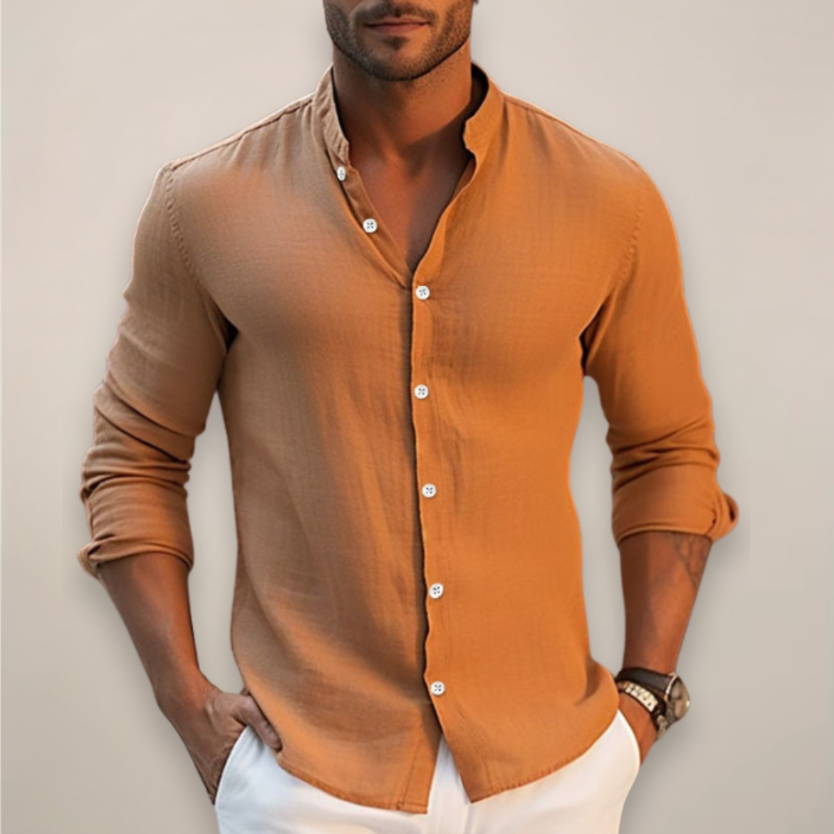 Men's Casual Summer Shirt with Buttons