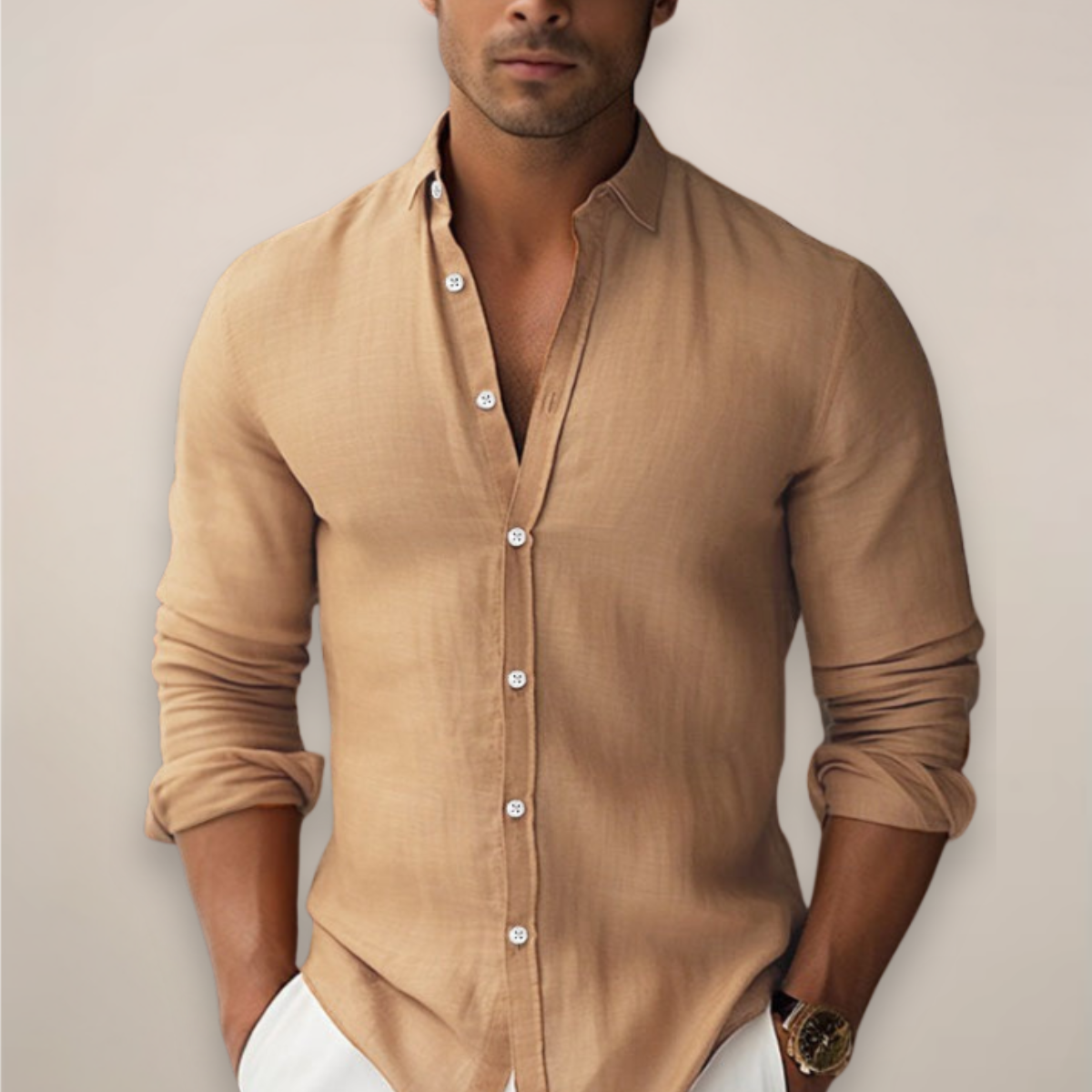 Men's Casual Summer Shirt with Buttons