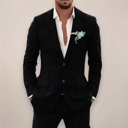 Ensemble costume homme deux pièces à simple boutonnage