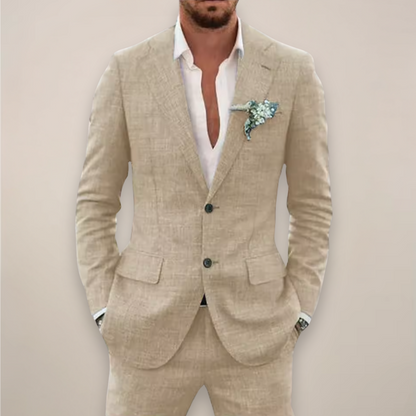 Ensemble costume homme deux pièces à simple boutonnage