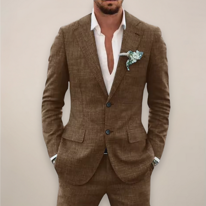 Ensemble costume homme deux pièces à simple boutonnage