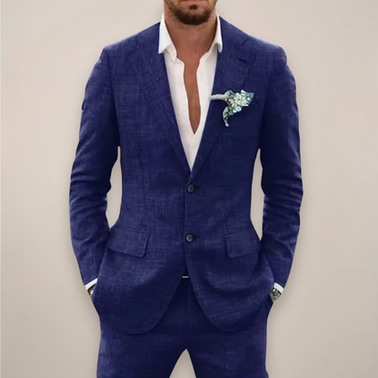 Ensemble costume homme deux pièces à simple boutonnage