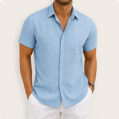 Boris – Chemise homme à manches courtes avec confort estival