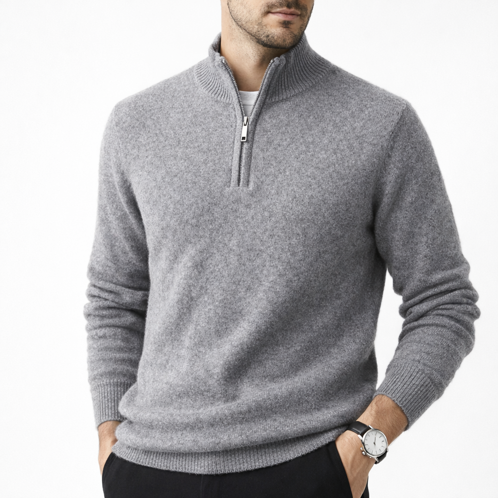 Morris | Cashmere Zip-Up Sweater for Men
