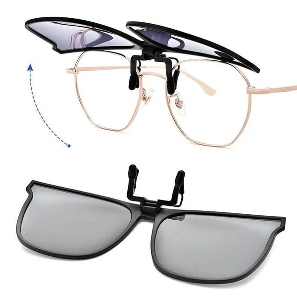 Nouveaux lunettes de soleil pliantes à clip polarisées
