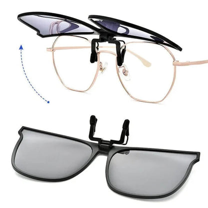 Nouveaux lunettes de soleil pliantes à clip polarisées