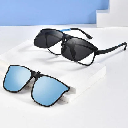 Nouveaux lunettes de soleil pliantes à clip polarisées