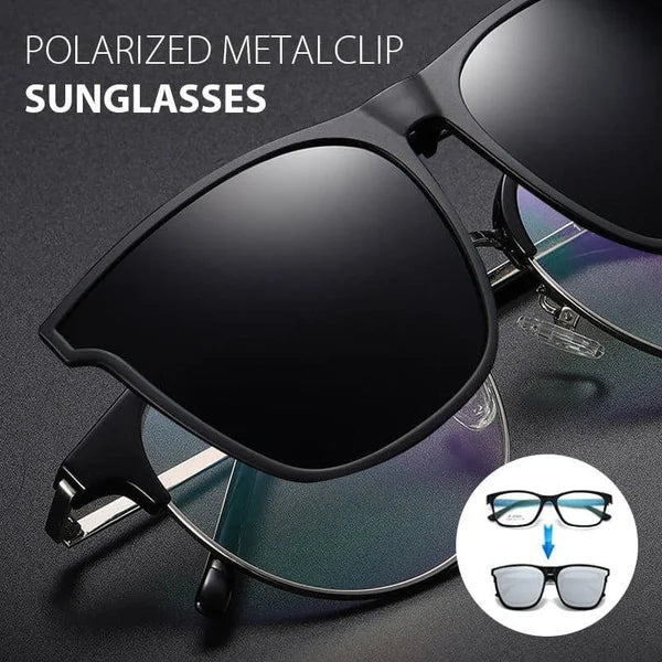 Nouveaux lunettes de soleil pliantes à clip polarisées