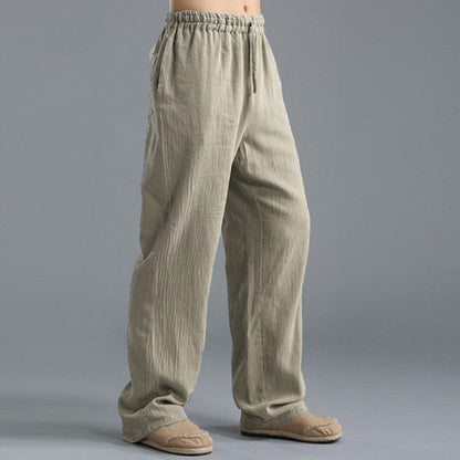 Pantalon en coton pour hommes, coupe ample, respirant et confortable