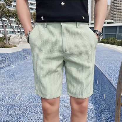 Tailored Shorts for Men - Slim Fit - Knee-Length - Button Placket - Belt Loops