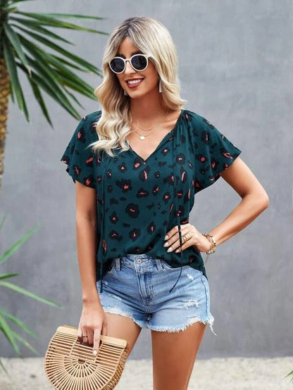 Top bohème Caitlin femme à motifs coupe ample tendance