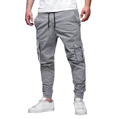 Pantalon jogger cargo pour hommes - Slim Fit - coton stretch - taille et chevilles élastiques