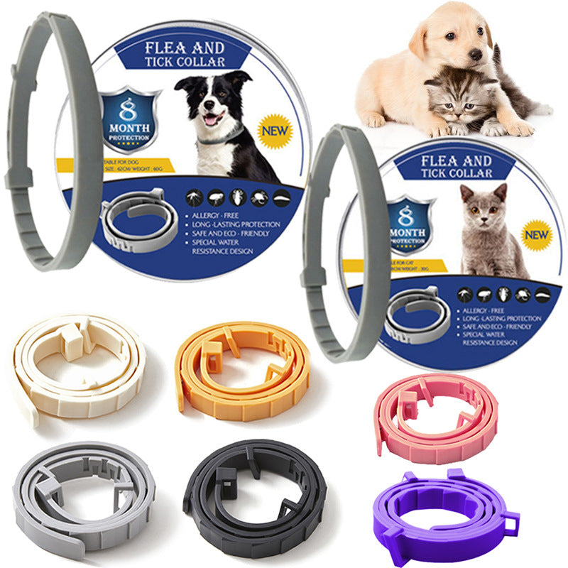 Collier anti-tiques et anti-puces pour animaux de compagnie – Protection longue durée de 8 mois