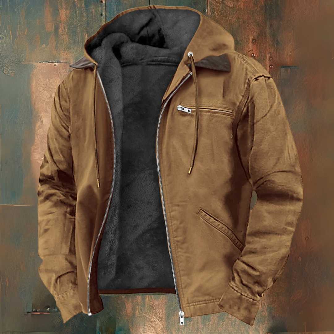 Veste d'hiver homme style rétro avec doublure chaude