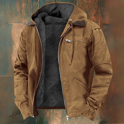 Veste d'hiver homme style rétro avec doublure chaude