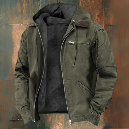 Veste d'hiver homme style rétro avec doublure chaude