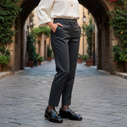 Mocassin orthopédique pour femme en cuir - Noir
