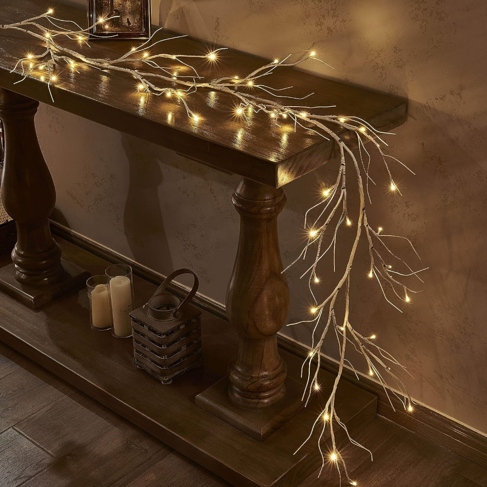 Guirlande de Noël extérieure | Branches & LED blanc chaud