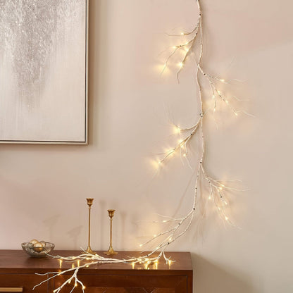 Guirlande de Noël extérieure | Branches & LED blanc chaud
