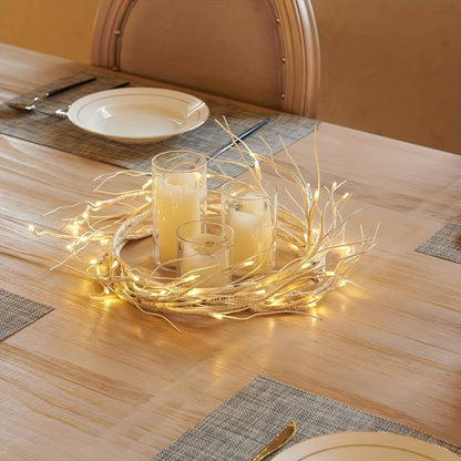 Guirlande de Noël extérieure | Branches & LED blanc chaud