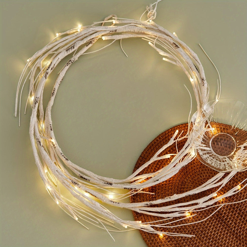Guirlande de Noël extérieure | Branches & LED blanc chaud