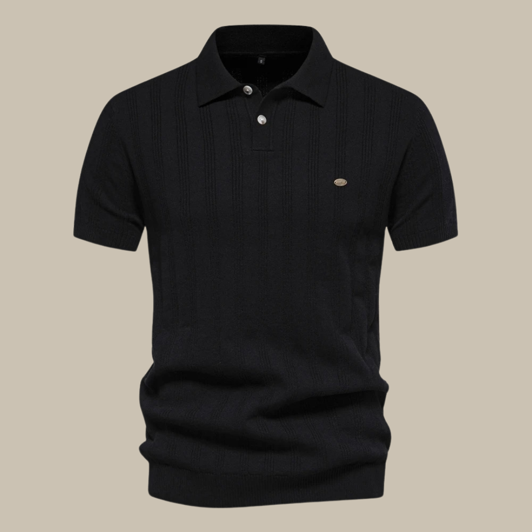 Polo homme en laine mérinos à manches courtes