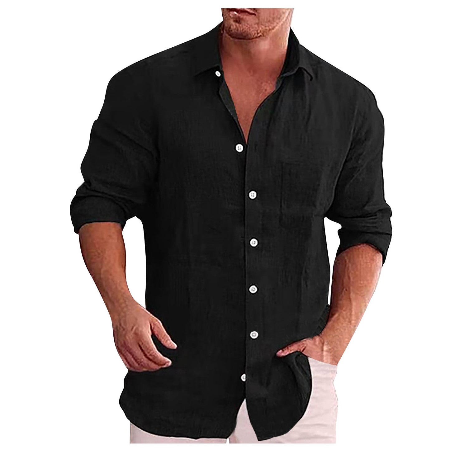Lars | Chemise décontractée en lin pour hommes avec col classique
