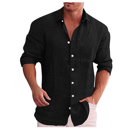 Lars | Chemise décontractée en lin pour hommes avec col classique
