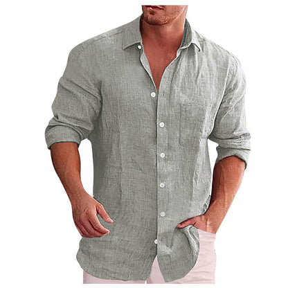 Lars | Chemise décontractée en lin pour hommes avec col classique