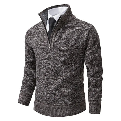 Fleece-Lined Pullover with Half Zipper