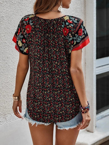 Blouse Kataleya femme manches courtes polyvalente légère pour l'été